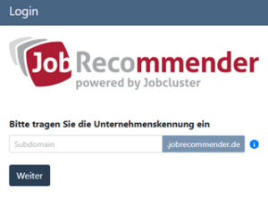 JobRecommender Landingpage